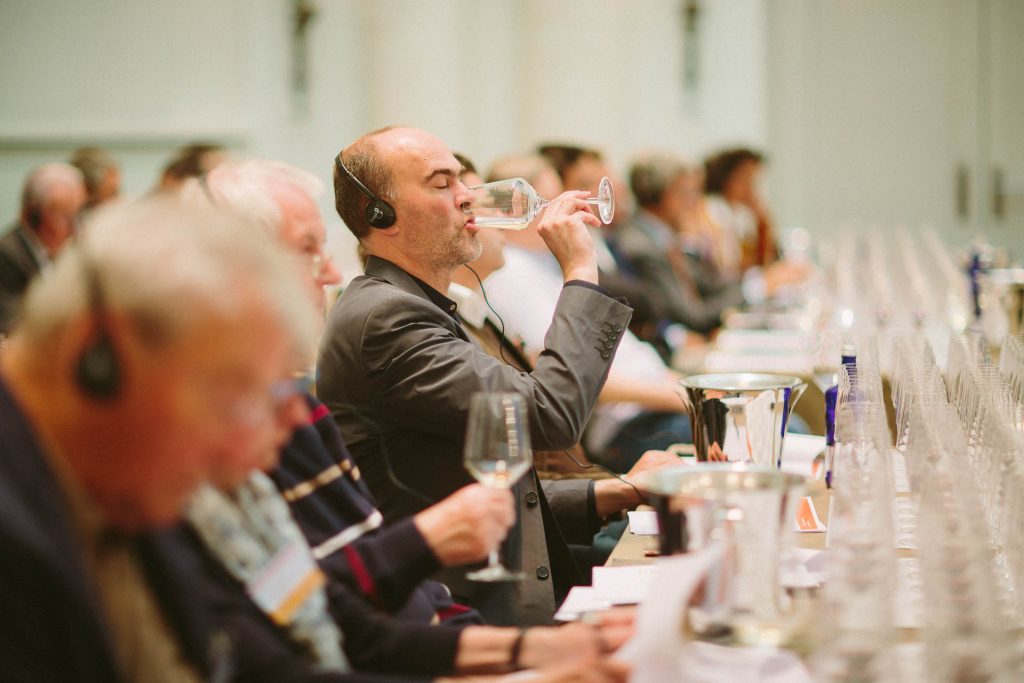 Vendor wine tasting at Hotel de Rome